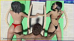 Erica and norah team up for dorm double blowjob on mark's cock