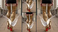 Sexy Legs In Hot Heels Dripping With Thick Cum Loads Everywhere