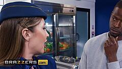 Airport stewardesses Melissa Stratton and Aleksa Mink get wild