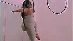 pinay stripteases in heels ripping clothes on pole