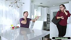 Small Tits Teen Deepthroats Huge Cock Footjob Frenzy!