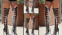 Sexy Legs In Hot Heels Dripping With Thick Cum Loads Everywhere