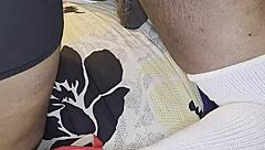 Bold Femdom Wife Assfucks Husband with Huge Ebony Strap-On Toys