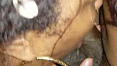 Gorgeous Black MILF Devours Dick Balls!