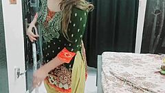 Pakistani maid fucked hard by old daddy intense action