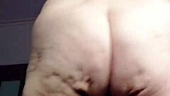 granny fucks her wild hairy pussy hard!