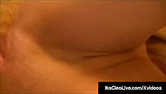 Cam cutie Its Cleo begs for CUMSHOT on her freckled face!