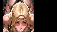 Queen Marika from Elden Ring gives epic blowjob 😍🍆 bent over doggystyle vibes!