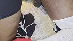 Bold Femdom Wife Assfucks Husband with Huge Ebony Strap-On Toys