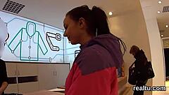 czech nympho teased in shop then drilled pov anal