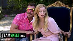 stepdads and girls go wild in dirty gangbang orgy bash