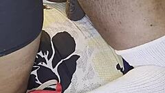 Bold Femdom Wife Assfucks Husband with Huge Ebony Strap-On Toys