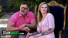 stepdads and girls go wild in dirty gangbang orgy bash