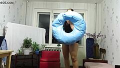 Milf looner blows up beach circles in fetish play