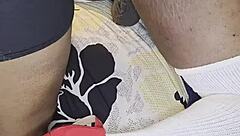 Bold Femdom Wife Assfucks Husband with Huge Ebony Strap-On Toys