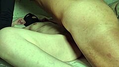 i get twisted into my loose shaved pussy by gross old man's dirty cock until thick creampie