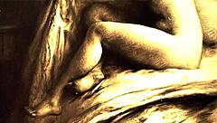 vintage scenes depict erotic bodies in antique passion