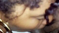 Gorgeous Black MILF Devours Dick Balls!