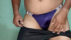 victorias secret purple satin thong striptease dance