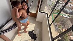 yo check this big ass latina pounded hardcore on balcony