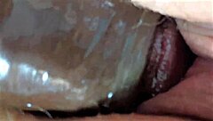 watch her swallow huge cumshots after creampie in fat ass pussy closeup