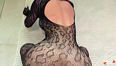 Sweetie Fox Fishnet Bodystocking Passionate Floor Cum Ass