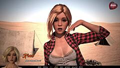 brunette's shaved pussy creampie in sandstorm part 7