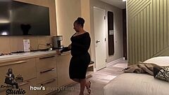 Tall dreadhead's big black cock thrills eager guest