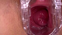 guy smashes her wet shaved pussy eagerly