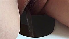 watch her swallow huge cumshots after creampie in fat ass pussy closeup