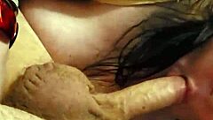 Amateur bbw milf sandra returns slurping veiny cock with sloppy moans