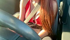 Italian Milf Flashes Big Tits Car Ride!