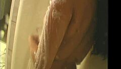 island ebony hottie showers sloppy blowjob fun