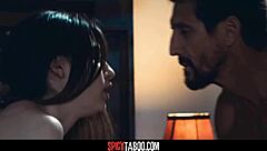 Perv Uncle Threesome with Milf and Young Babe Deepthroat