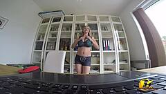 Milf Fingers Pussy in Office Webcam Show Live