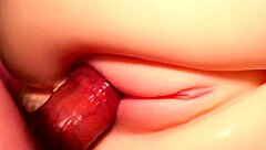 i slide deep into her tight shaved pink pussy close-up
