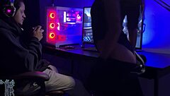 wife competes against spider-man in steamy homemade handjob challenge