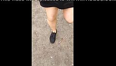 hey, flashing my pantyhose pussy on the cable car ride