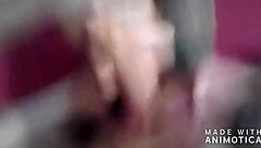 Extreme Goth Milf Sucks Huge Cock Closeup POV