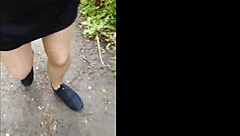 hey, flashing my pantyhose pussy on the cable car ride