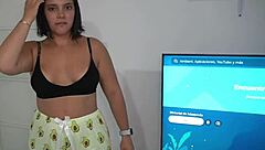 hot latina milf tempts with blowjob and big ass at hotel