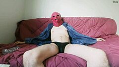 young amateur explodes cum all over sofa in solo pov orgasm