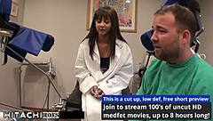 troubled teen forced to cum hard on doctor's hitachi vibrator