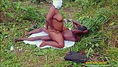 sexy village beauty gets pounded hard in the wild bush