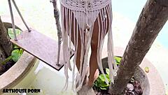 latina milks two cum loads pussy feet pool tulum paradise!