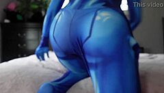 samus in cosplay lets out dirty farts during hot roleplay