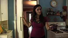 Shorthaired redhead lesbian licks hairy wet beaver roughly