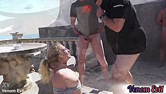 Watch me gag on cock deepthroat face fucked squirt and creampie my sloppy whore holes!