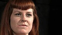 bdsm sub bound blindfolded roughly toyed by maledom femdom duo