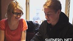 i act like a total slut when this nerdy teen gets me going